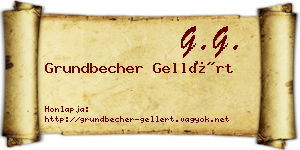 Grundbecher Gellért névjegykártya
